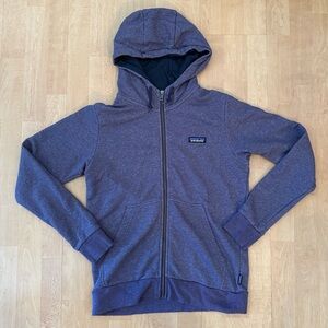 Patagonia Womens's P-6 Label French Terry Full-Zip Hoody Purple Small